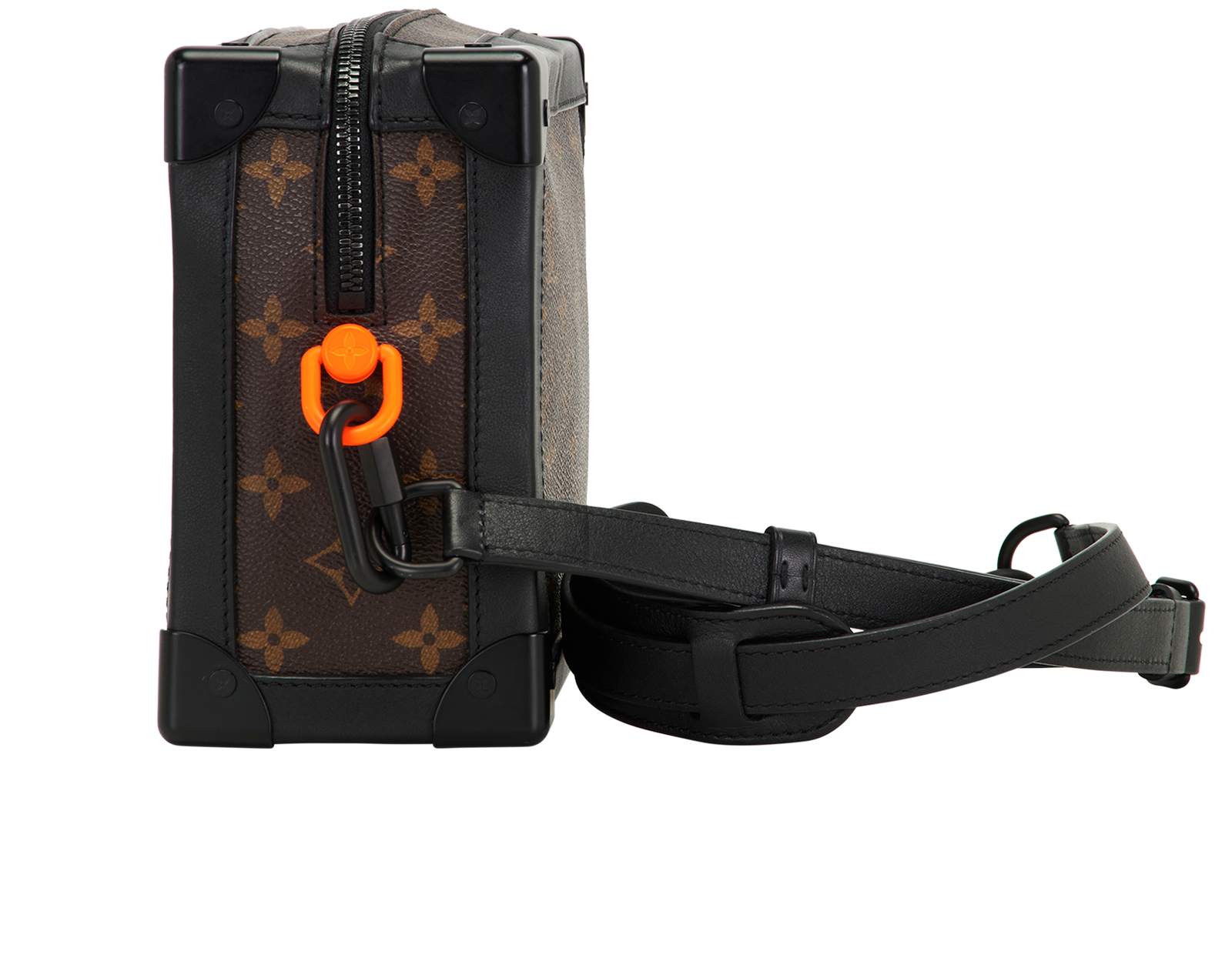 Solar Ray Soft Trunk, &pound;895, Handbags, Black/Brown, Canvas/Leather, Bottom view